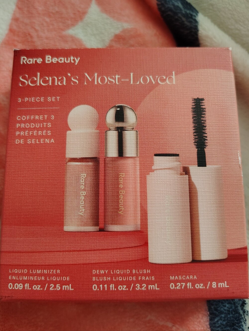 Rare Beauty 3 Piece Mini Set-Liquid Blush, Liquid Highlighter And Mascara